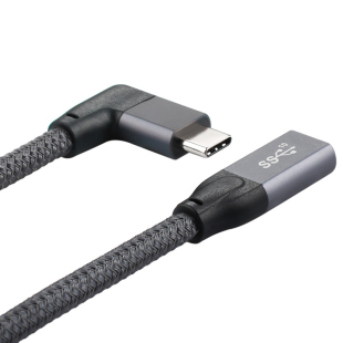 usb3.2延长线弯头typec公对母usbc数据线switch底座充电线加长3.1