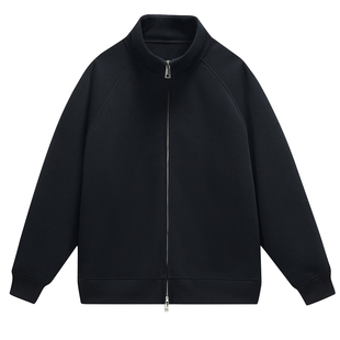 新款春秋加绒加厚500g克重磅连帽卫衣开衫外套男女春秋季上衣