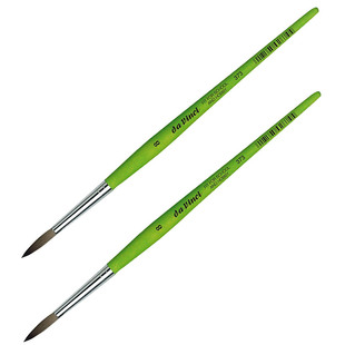 德国达芬奇DaVinci圆头水彩笔373绿色笔杆尼龙尖头勾线笔丙烯374