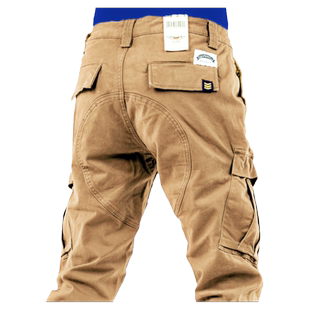 YEZOE美军风格工装裤男男款春秋深卡其潮流宽松直筒弹力休闲裤子