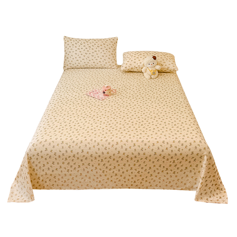 无印良品加厚牛奶绒床单单件冬季珊瑚绒法兰绒宿舍单人被单三件套