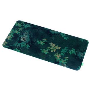 七月长 慢蓝香云纱真丝茶席 双面使用 前世今生系列 手工印花桌旗