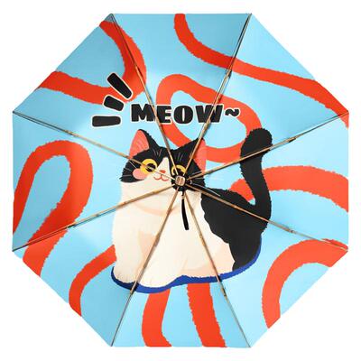 TIME&LOVER撒娇猫晴雨两用雨伞加大加厚加固遮阳伞防紫外线太阳伞