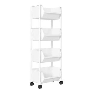 【特价】置物架小推车家用零食落地多层客厅收纳书架移动厨房架子