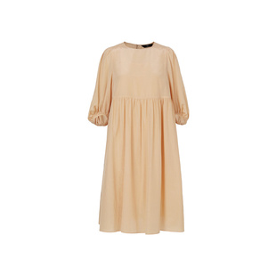 【诗意旅行】AUM噢姆夏季新款桑蚕丝雪纺丝绵泡泡袖娃娃裙女