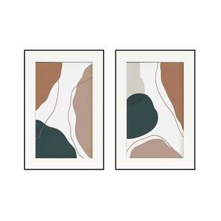 主卧床头卧室温馨装饰画现代餐厅画布壁画高级感客厅两幅二联挂画