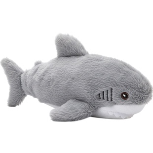 小鲨鱼玩偶笔袋大容量文具盒高颜值文具铅笔盒卡通毛绒绒文具袋