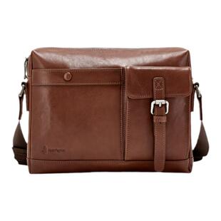 暇步士男士单肩包高端商务休闲男士包袋大容量斜跨包真皮牛皮男包