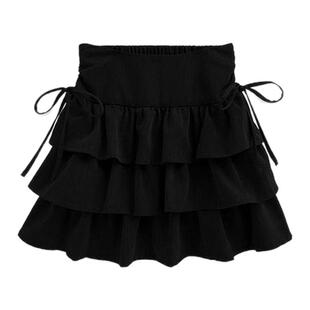 日本直邮日潮 GRL内衬带蝴蝶结层叠半身裙A字裙迷你裙TA206裙子