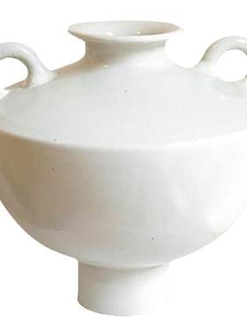 国风陶瓷奶油花瓶器皿装饰摆件
