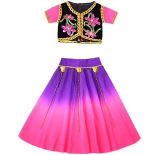 儿童小小古丽克孜力古丽舞蹈演出服女童新疆舞舞蹈服维吾尔族服装