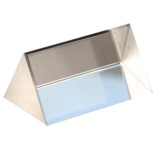 三棱镜光学玻璃摄影道具彩虹三菱镜拍照七色光万花筒三棱镜学生用分光棱镜折射镜光学实验器材三色立方体玩具