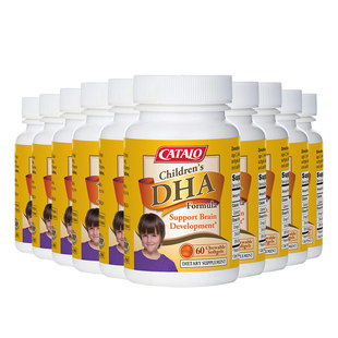 【10件装】CATALO家得路儿童DHA鱼油软胶囊深海鱼油dha香橙味Q豆