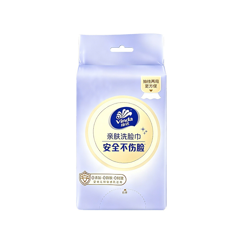 维达洗脸巾60抽M码大包干湿两用