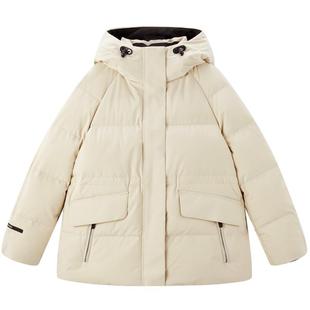 太平鸟御寒三防羽绒服女2025年新款90白鸭绒收腰外套品质感户外