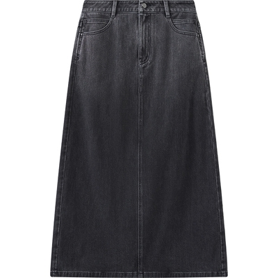 播商场同款复古渐变直筒牛仔半身裙女26春季新品长裙BDT1BD2811