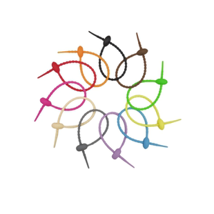 彩色硅胶扎带手工DIY配饰可重复使用钥匙扣圈链绳包挂饰配件挂件