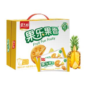 嘉士利果乐果香凤梨味果酱夹心饼干680gx1箱代餐小吃零食整箱
