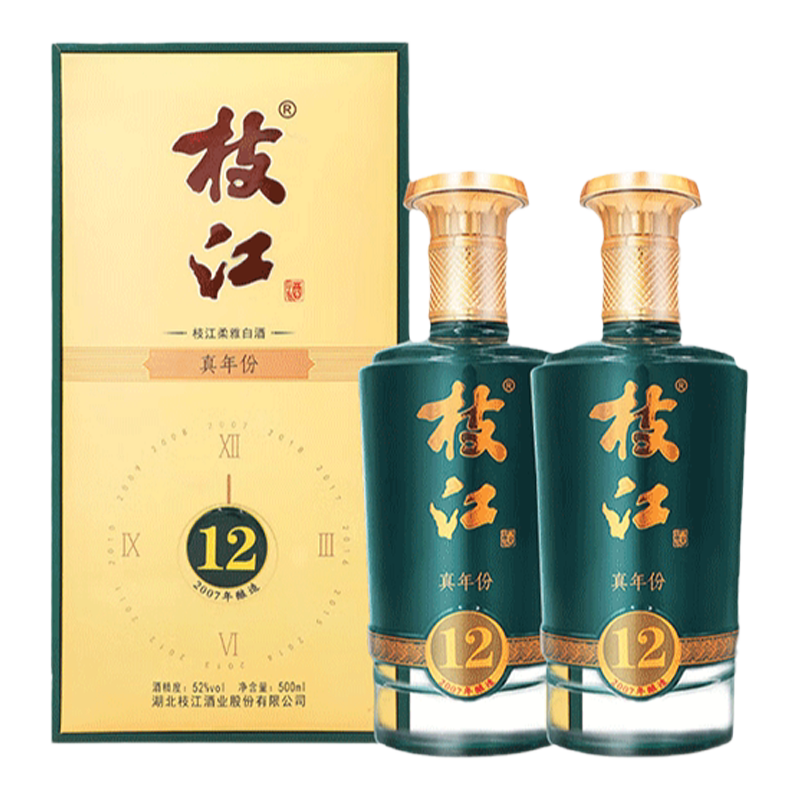 枝江大曲真年份12浓香纯粮食白酒