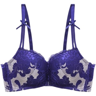 文胸前扣款中间打开的前面内衣女 珀依兰前开扣子前排扣聚拢胸罩