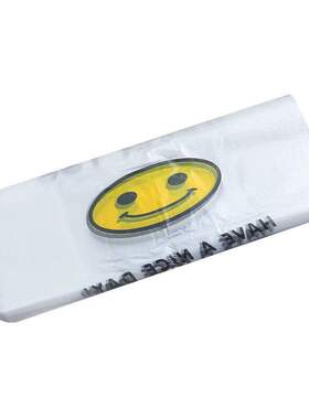 笑脸小垃圾袋号式白色迷你桌面小小背心20cm超小塑料袋透明方便袋