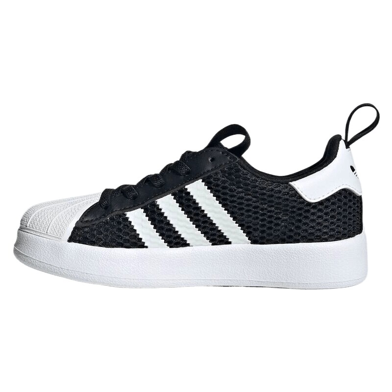 滔搏丨adidas阿迪达斯三叶草小童SUPERSTAR经典贝壳头板鞋JR7411