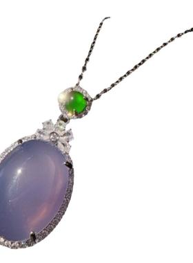 荔枝冻时尚葫芦叶子宝石耳环水灵公主笑白玉髓葫芦福禄项链百搭