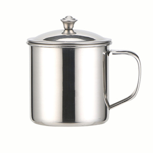 304不锈钢大容量泡面碗学生宿舍16CM大号茶缸子老式家用茶罐加厚