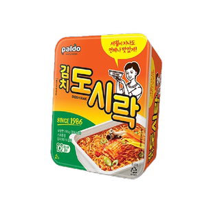 热巴同款PALDO八道经典泡菜味碗面86g韩式泡面方便面速食夜宵凑单