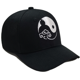 定制帽子刺绣道文化太极八卦道长中国风寺庙晨练棒球遮阳鸭舌帽子
