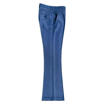 夏天薄款垂坠感舒适微喇叭西裤男