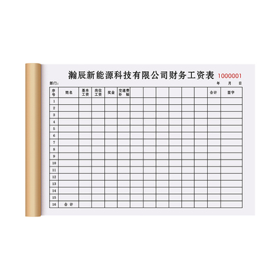 财务财务部专用工资表