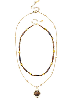 SPECIAL美拉德色虎眼石项链