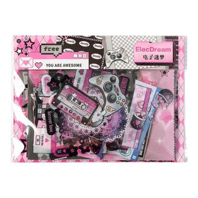 快乐扎包丝带蕾丝diy痛包材料谷美贴纸素材纸背景纸红色扎板