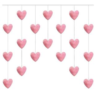 湘琴同款家居爱心门帘儿童房公主房挂帘装饰免打孔