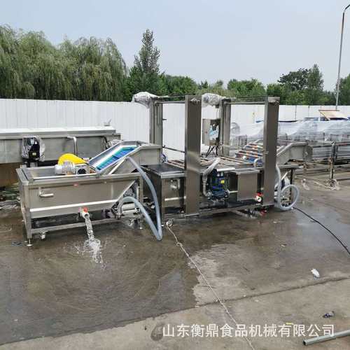 韭菜气泡清洗机 大型商用洗菜机 净菜加工流水线 酱菜海带脱盐机