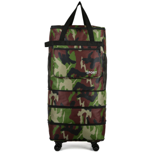 折叠手提万向轮行李包双肩旅行袋男超大容量收纳搬家可装被托运包