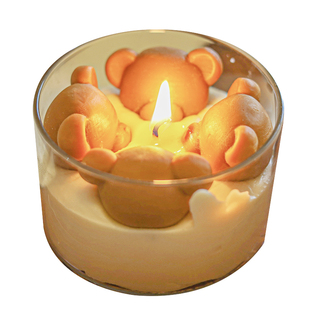 《不潦草快乐》原创蛋糕小熊香薰蜡烛女生礼物生日小众可爱摆件