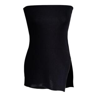 春夏季新款抹胸上衣黑色内搭设计感短款修身针织打底背心辣妹女