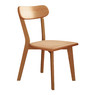 实木餐桌椅子靠背椅胡桃餐椅家用餐厅吃饭凳子复古茶椅简约书桌椅