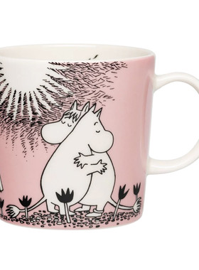 芬兰进口Arabia姆明moomin30周年爱情陶瓷马克杯碗盘子杯子餐具套
