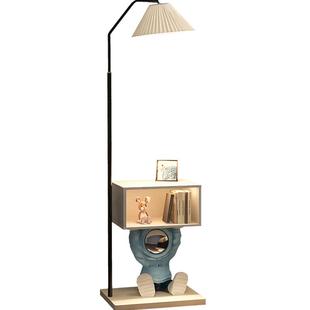 创意儿童床头柜家用卧室落地灯一体储物柜小型卡通男孩床头置物架