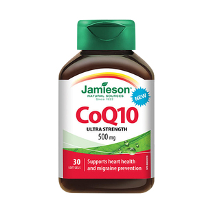 Jamieson健美生进口辅酶Q10 500mg软胶囊30粒 呵护中老年心脏健康