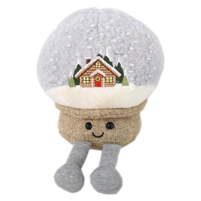 添言蜜语圣诞毛绒雪景球玩偶