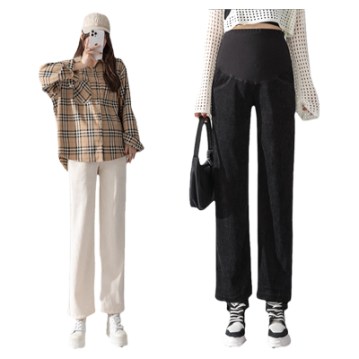 大码托腹孕妇裤雪尼尔冬季保暖