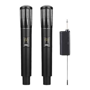 u段无线话筒家用k歌连音响调频声卡唱歌户外ktv通用一拖二麦克风