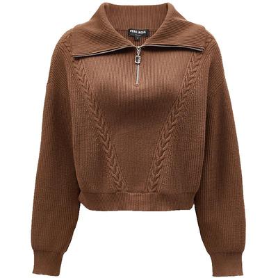 VeroModa拉链纯色针织衫