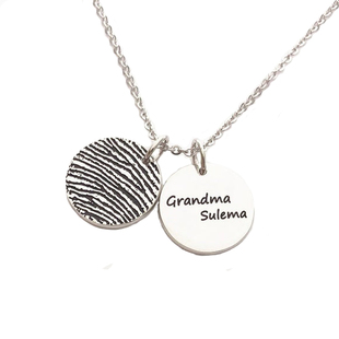 潮牌S925纯银定制 圆牌项链 情侣项链男女款吊坠吊牌刻字生日礼物