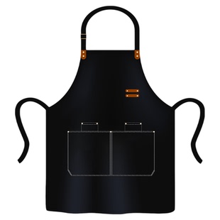 帆布围裙定制logo印字餐饮厨房专用摆摊年轻人定制新款围腰工作服