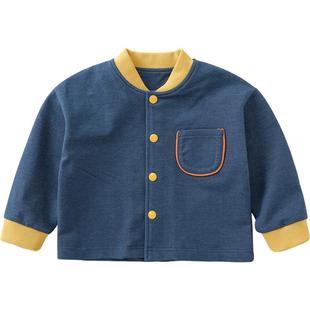 博睿恩男宝宝外套春款婴幼儿衣服男童装可爱百搭牛仔色百搭上衣